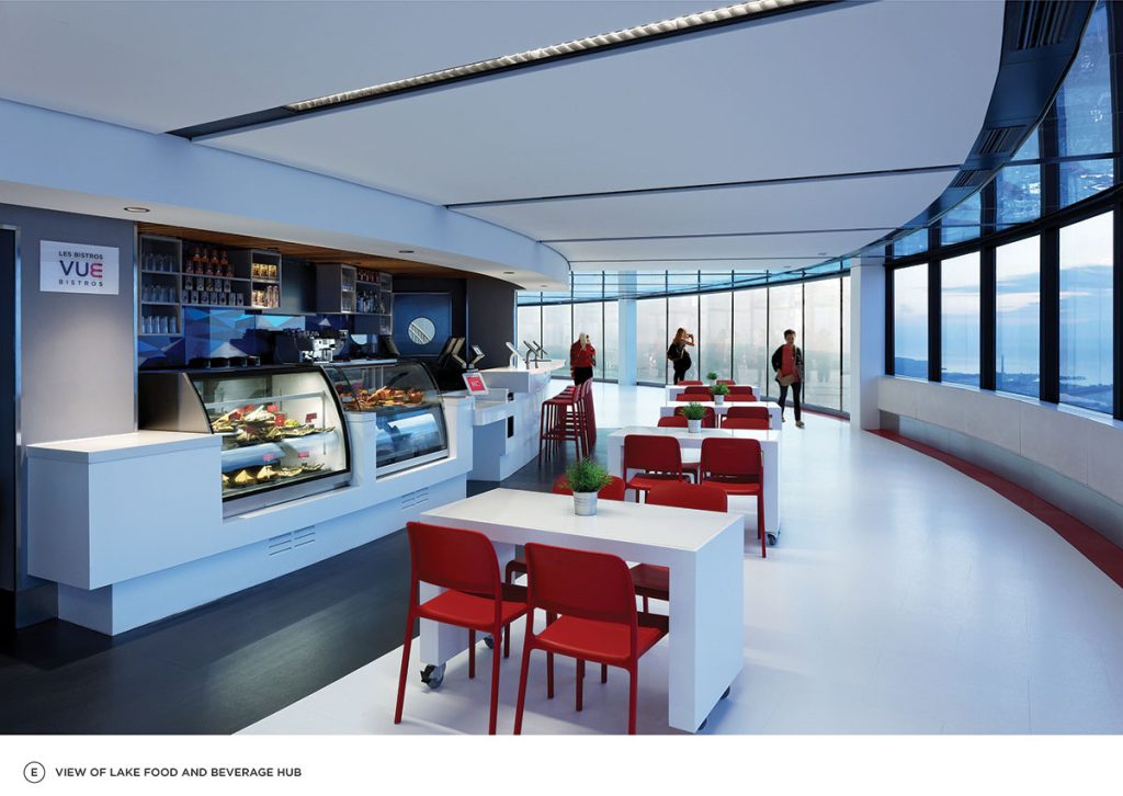 View of lake food and beverage hub