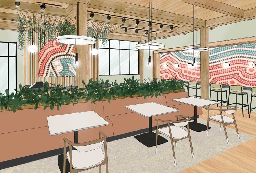 Public cafe designed by BID student Janessa Brouwer