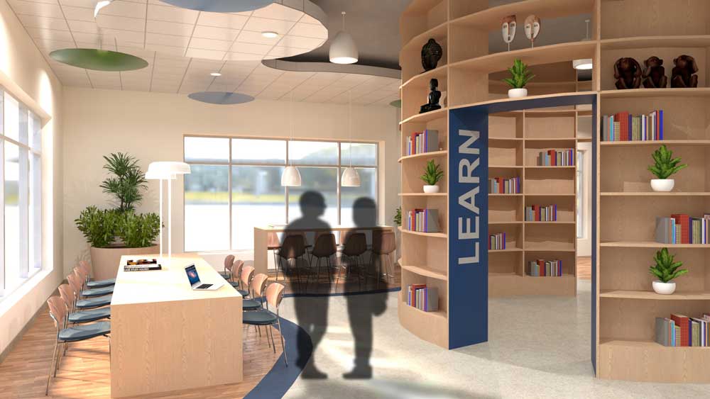 Anna Gurina's library area