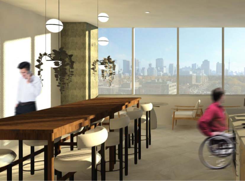 Shanen Corook's cafeteria view stunning views through large windows