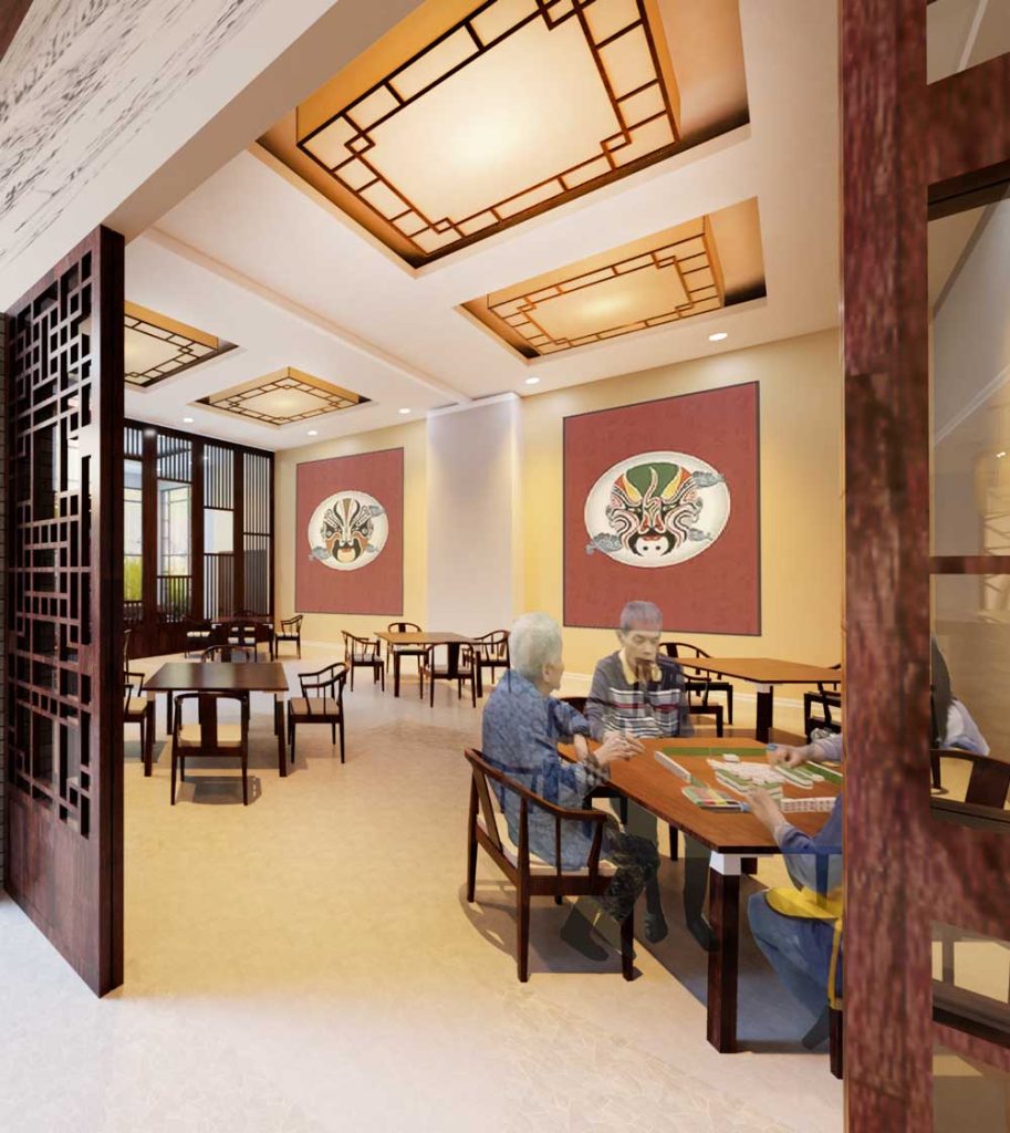 Cafeteria area designed by BIDConestoga student Sudan Daisy Zheng