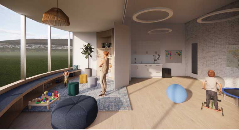 Georgian college, project by 4th year interior design student Brittany Dempsey, childcare group space