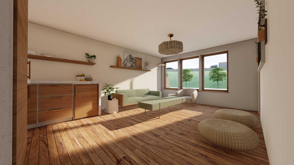 Georgian college, project by 4th year interior design student Jordon McIvor, tranquil room interior