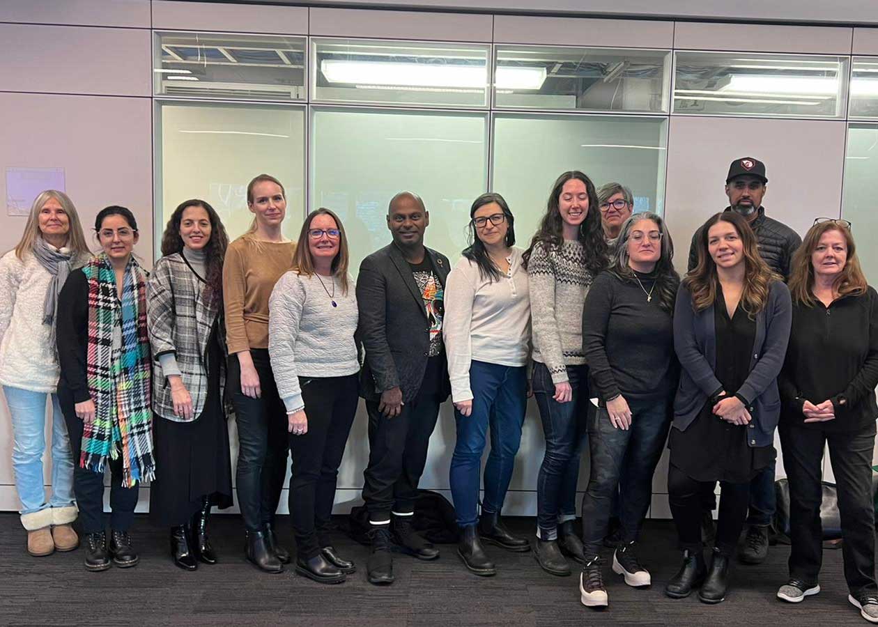 Members of the ARIDO Board and staff with Chandran Fernando of Matrix360.