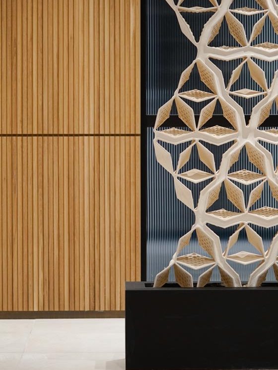 3D printed masonry wall The Hive employs hexagonal cells for an even distribution of load