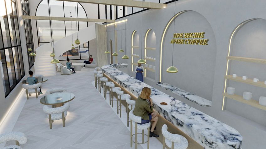 Hannah Hayes - LuxeLife Wellness, the bar and cafe area