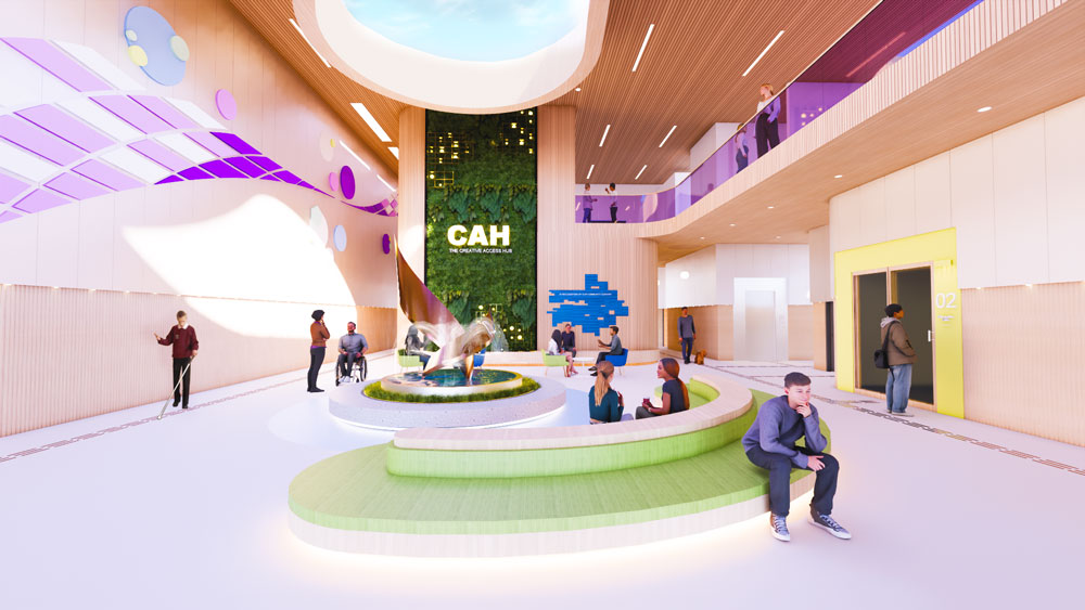 Honey Jean Dubria - Creative Hub for Deaf, Blind, and Disabled Youth common area