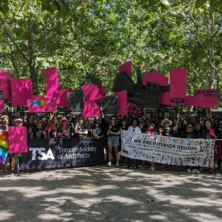 Image of ARIDO and Toronto Society of Architects at last year's Pride Parade
