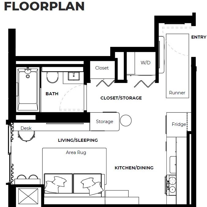floor plan drawing of the unit